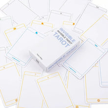 Boîte blanche en carton jeu de tarot vierge à personnaliser 78 cartes avec univers graphique pour projet artistique personnel