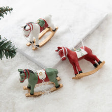 Décoration Noël Cheval Bascule Bois - Enjouet