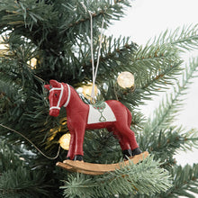 Décoration Noël Cheval Bascule Bois - Enjouet