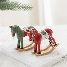 Décoration Noël Cheval Bascule Bois - Enjouet