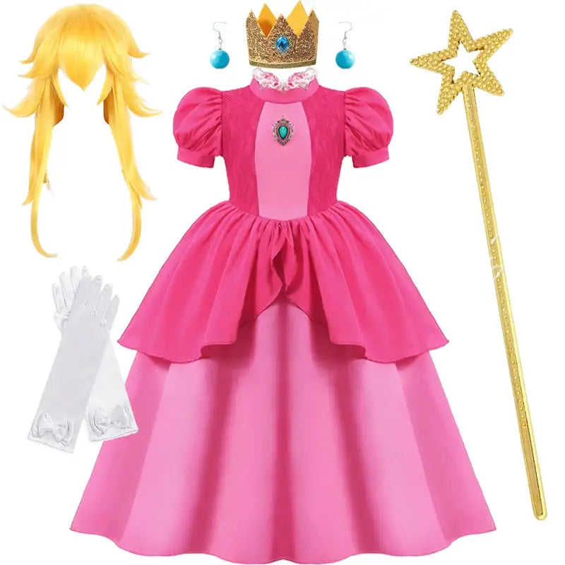 Deguisement princesse peach fille sale