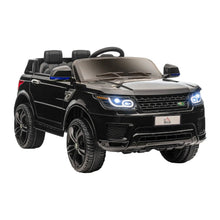 Voiture électrique noire pour enfants avec 2 moteurs batterie rechargeable et démarrage progressif resembling range rover sport