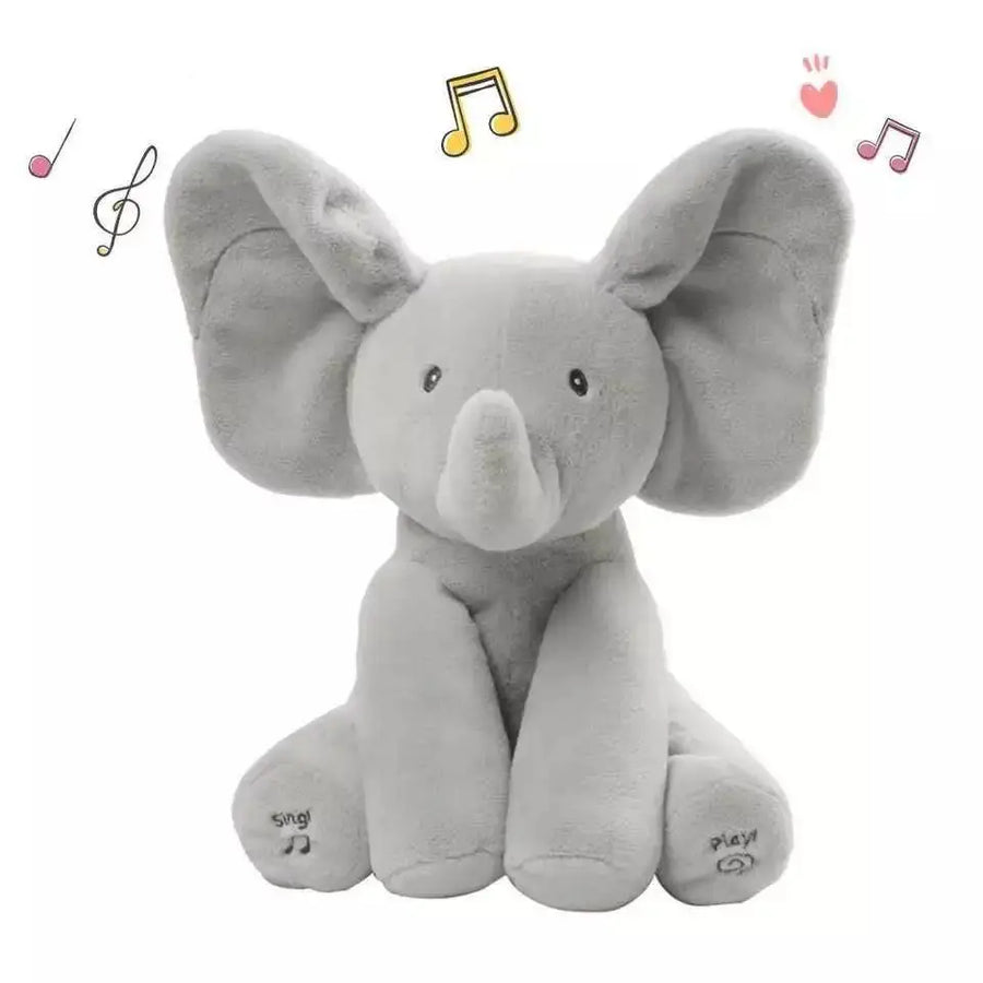 Peluche de elefante con orejas moviles Enjouet
