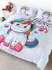 Ensemble Literie Couette Taies Oreillers Licorne - Enjouet