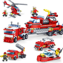Ensemble Véhicules Lego Pompiers Policiers 4 en 1 - Enjouet