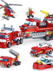 Ensemble Véhicules Lego Pompiers Policiers 4 en 1 - Enjouet