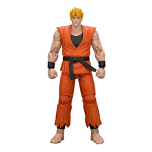 Figurines équipe arts martiaux 1 18 uniforme orange arts martiaux avec ceinture noire et poignets articulés détaillés