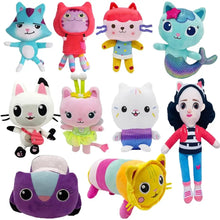 Une collection de peluches chats colorées en matière douce inspirées de l univers félin enchanté maison enchantée