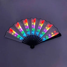 Éventail lumineux led translucide avec cadre noir et piles cr2032 incluses pour éclairage led en fêtes et spectacles