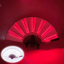 Éventail lumineux led rouge avec cadre noir et piles cr2032 incluses pour éclairage led en fêtes et spectacles