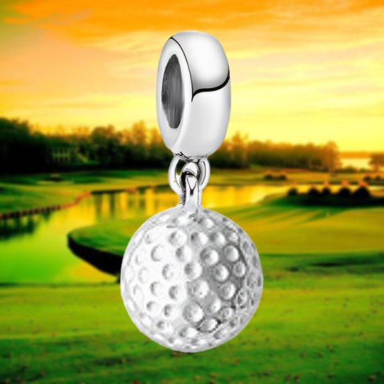 Charm Pendentif Balle de Golf Argent