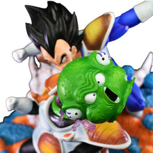 Figurine dragon ball z vegeta vs guldo de 21 cm verte à trois yeux avec accents violets et bouche grande ouverte