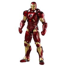 Figurine marvel iron man mark en métal rouge et or en pose dynamique debout, figurine marvel iron man de collection