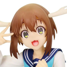 Figurine my deer friend nokotan d anime fille brune avec yeux expressifs et uniforme scolaire marin bleu et blanc