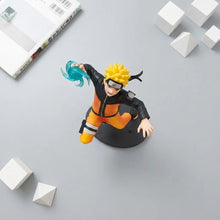 Figurine naruto shippuden battle 19cm représentant naruto en combinaison orange noir avec cheveux blonds et chakra bleu