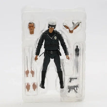 Figurine terminator 2 judgment day d un officier de police noir avec uniforme détaillé et accessoires interchangeables
