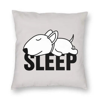 Housse de coussin Sleep Bull Terrier pour chambre - Enjouet