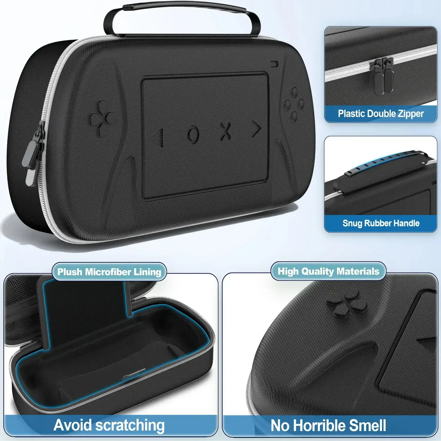 Housse Protection PlayStation Portal avec un étui noir à fermeture éclair