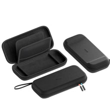 Housse rigide double face noire avec fermeture éclair et bracelet pour transporter des jeux en 10 emplacements