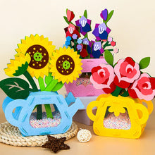 Jeu construction fleurs en pot - Enjouet