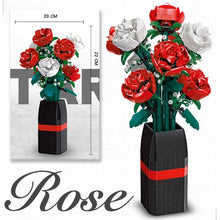 Jeu Construction Vase Rose Rouge - Enjouet