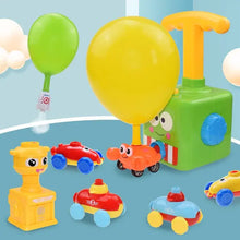 Jouet ballon à air comprimé enfant en plastique vert avec poignée jaune et design visage cartoon