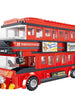 Jouet de construction Bus de transport rouge Anglais -