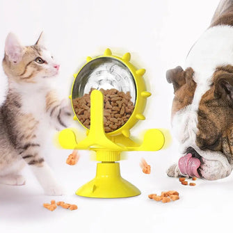 Jouet interactif avec roue croquettes pour Chiens et chats -