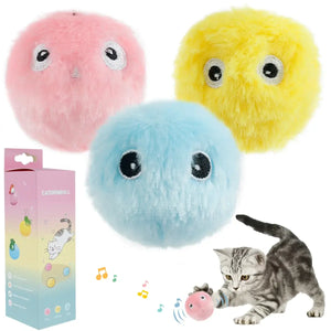 jouet interactif chat Boule peluche musical