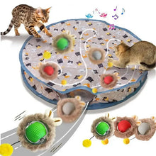 Jouet interactif chat balle avec peluche douce marron et balle cache-cache verte pour jeu ludique