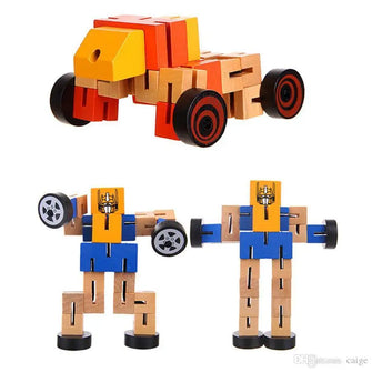 Jouet Robot Transformers en bois - Enjouet