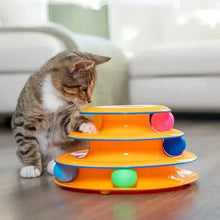 Jouet Tour multi-plateaux avec balles pour chat - Enjouet