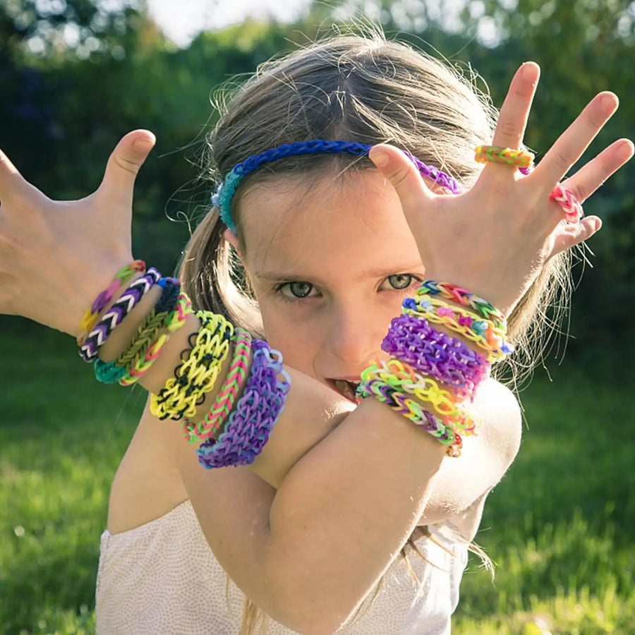 Lot De 6 Bracelets élastiques Pour Enfants - Billes Et Fleurs Multicolores - Diamètre 5 Cm - Neuf Avec étiquettes