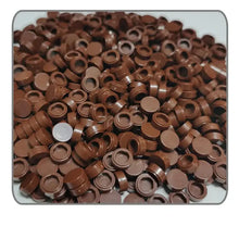 Une pile de 1000 caps rondes en plastique brun lego moc carrelage avec trou central pour moc carrelage lego moc
