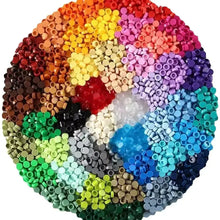 Une sélection vive de briques lego moc carrelage 1000pcs multicolores en plastique disposées en cercle