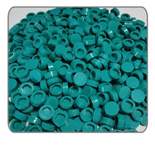 Une pile de capuchons en plastique teal pour lego moc carrelage 1000pcs pour construction moc carrelage