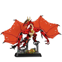 Lego moc dragon gardien du trésor game of thrones rouge et or avec ailes détaillées et finition métallique