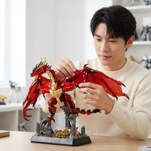 Lego moc dragon rouge et or avec détails mécaniques complexes pour lego moc gardien du trésor game of thrones