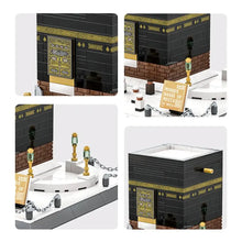 Lego moc mecca mosque kaaba modèle noir et or avec forte valeur symbolique et détails dorés raffinés