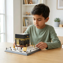 Lego moc mecca mosque kaaba modèle en noir et or avec forte valeur symbolique en détails dorés façades