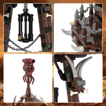 Lego moc tour de tir à larc bokoblin zelda botw bateau pirate en plastique brun avec accents métalliques noirs et gris