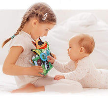 Livre en tissu doux pour bébé avec marionnette à main -