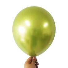 Lot 10 Ballons ronds en latex avec chrome métallique -