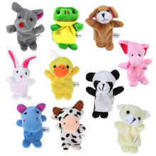 Lot 10 Mini Marionnettes Animaux en peluche - Enjouet