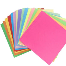 Lot 100 Papiers Origami carré Double face couleur unie -