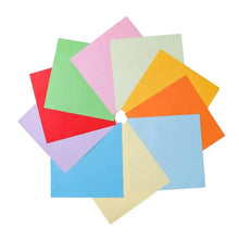 Lot 100 Papiers Origami carré Double face couleur unie -