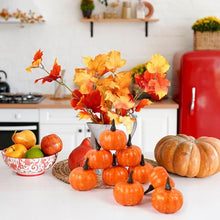 Lot 12 Mini citrouilles artificielle d'halloween - Enjouet