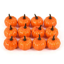 Lot 12 Mini citrouilles artificielle d'halloween - Enjouet