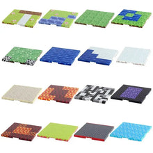 Ensemble de 6 plaques magnétiques minecraft en mousse colorée imitant les blocs pour décoration ludique