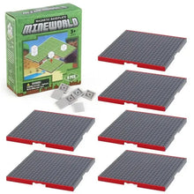 Lot 6 plaques magnétiques minecraft avec plaques vertes et grises et carreaux magnétiques rouges pour montage créatif